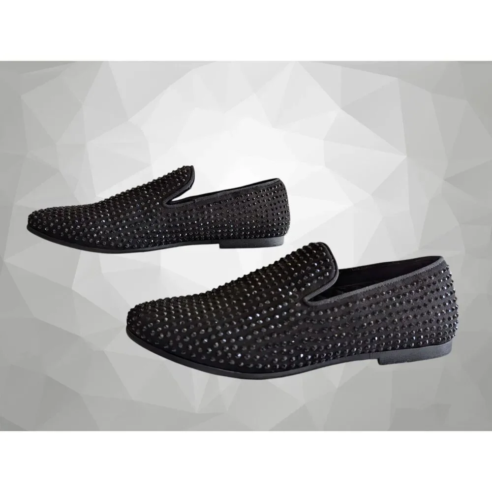 Steve Madden Broyals Swarovski  Embellished Slip-On Loafers  Sz 7